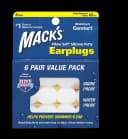 Ear Plugs Macks® Pillow Soft® Cordless One Size Fits Most Clear