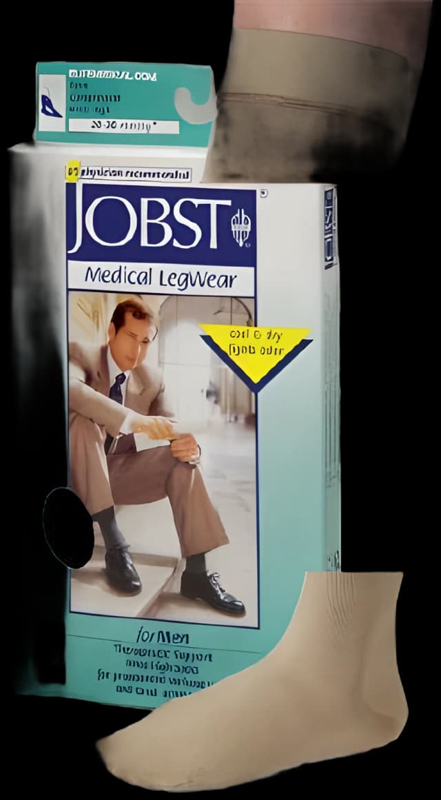 Compression Socks JOBST® Athletic Knee High Large White Closed Toe