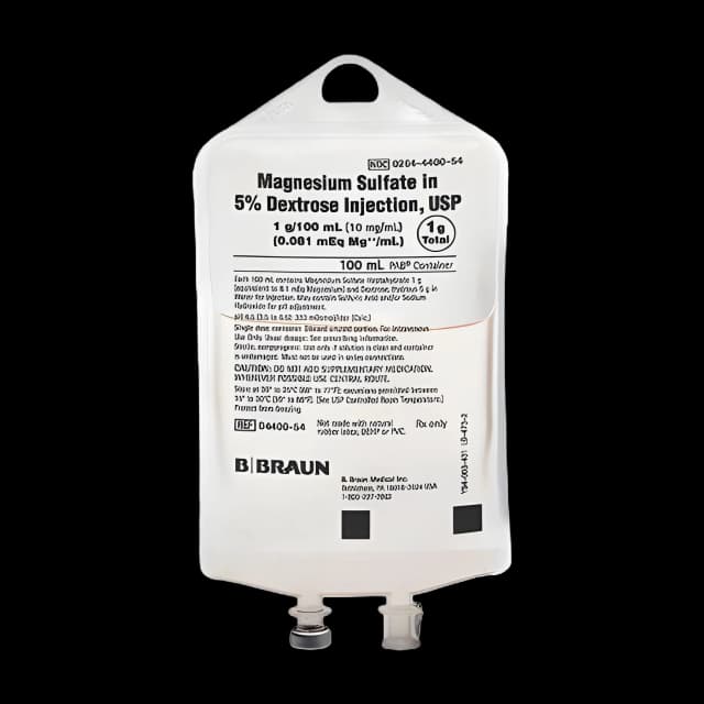 Caloric Agent Magnesium Sulfate / Dextrose / Water 10 mg / mL - 5% Injection Flexible Bag 100 mL Fill in 150 mL