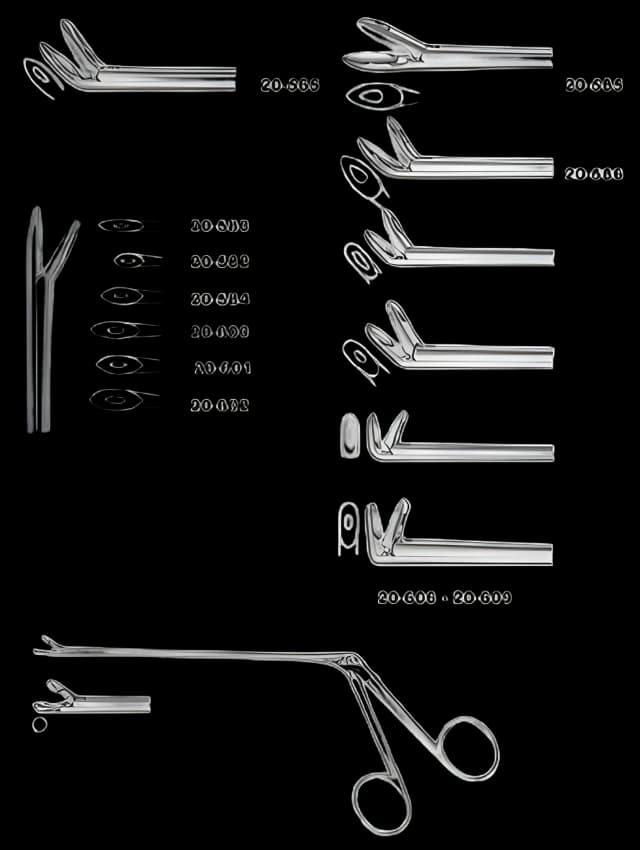 Nasal Forceps Miltex® Blakesley-Wilde 4-1/2 Inch Length OR Grade German Stainless Steel NonSterile Finger Ring Handle Upturned 90° 4 X 10 mm Fenestrated Cups