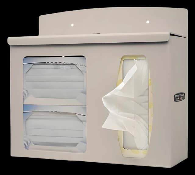 Hygiene Dispensing Station BOWMAN® Wall Mount Quartz Beige 5.3 X 12.65 X 13.8 Inch ABS Plastic