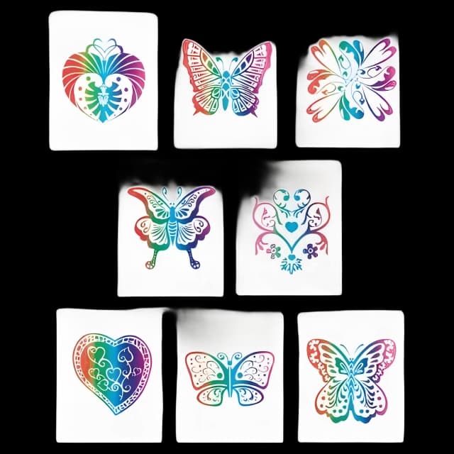 SmileMakers Rainbow Glitter Temp Tattoos for Kids - 144/Box