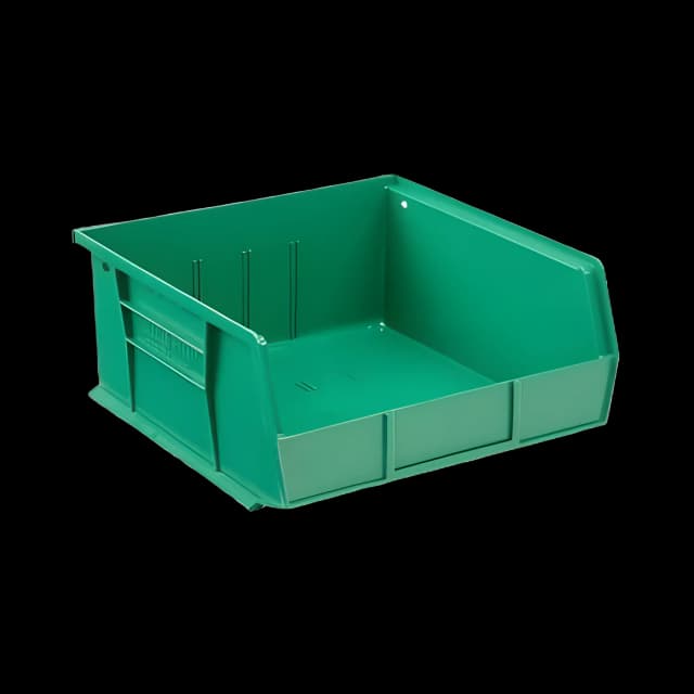 Uline Stackable Medical Storage Bin 5x11x11 - Green