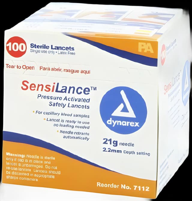 Safety Lancet SensiLance™ 21 Gauge Retractable Pressure Activated Finger