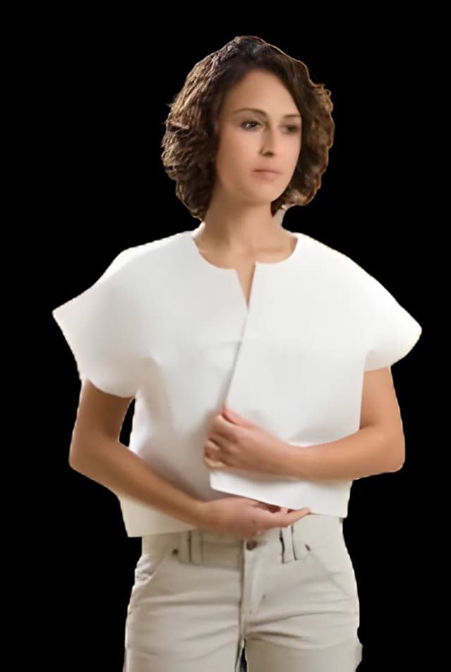 Exam Cape White One Size Fits Most Front / Back Opening Without Closure Unisex