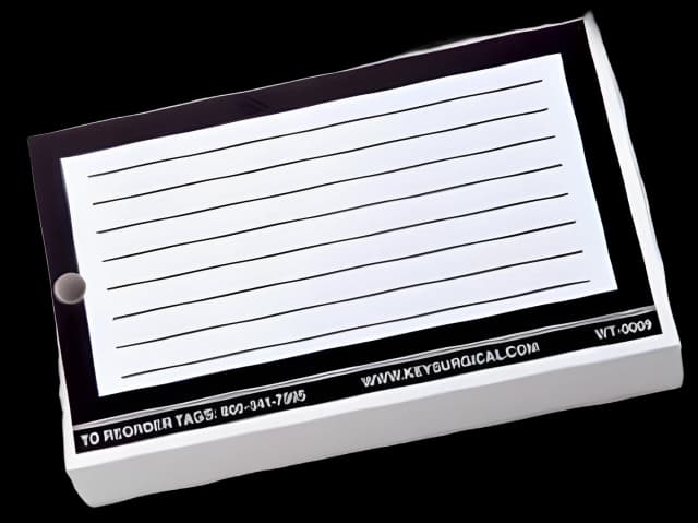 Instructional Tag Key Surgical® Write On Black 3 X 5 Inch 3 X 5 Inch Durable 100 per Case