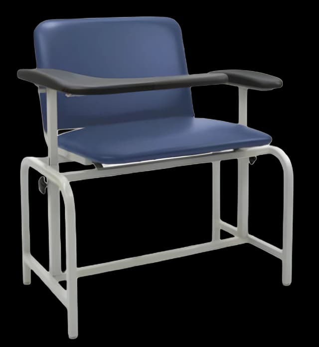 Blood Drawing Chair Extra Wide Dual Swivel Arm Gray