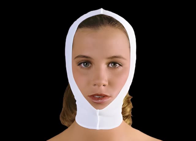 Facial Support Wrap Medium Soft-Flex Spandex White