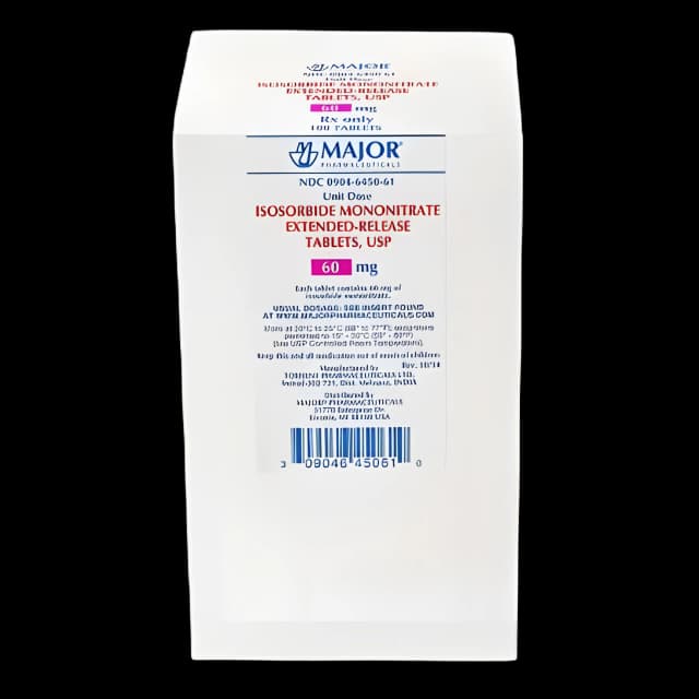 Isosorbide Mononitrate 60mg 100-Pack - Major Pharmaceuticals