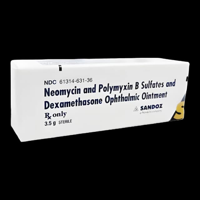 Neomycin Sulfate / Polymyxin B Sulfate / Dexamethasone 3.5 - 10,000 - 0.1 Ointment Tube 3.5 Gram