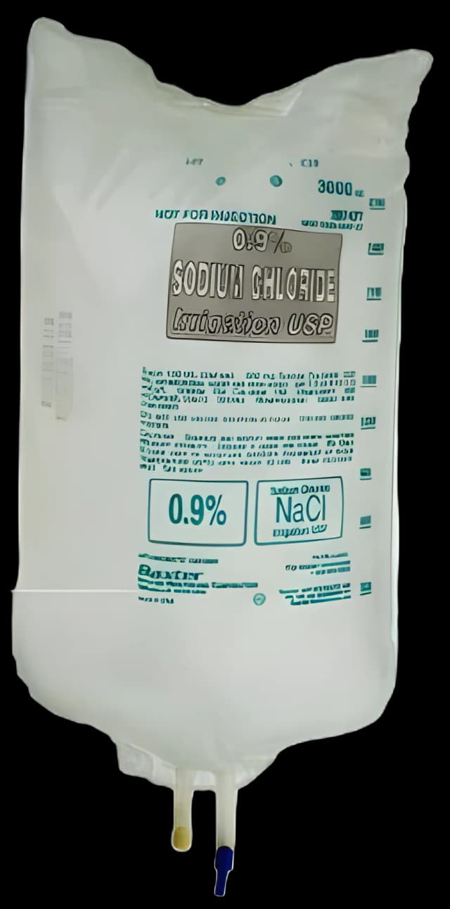 Irrigation Solution 0.9% Sodium Chloride, Preservative Free Not for Injection Flexible Bag 3,000 mL - 2B7477