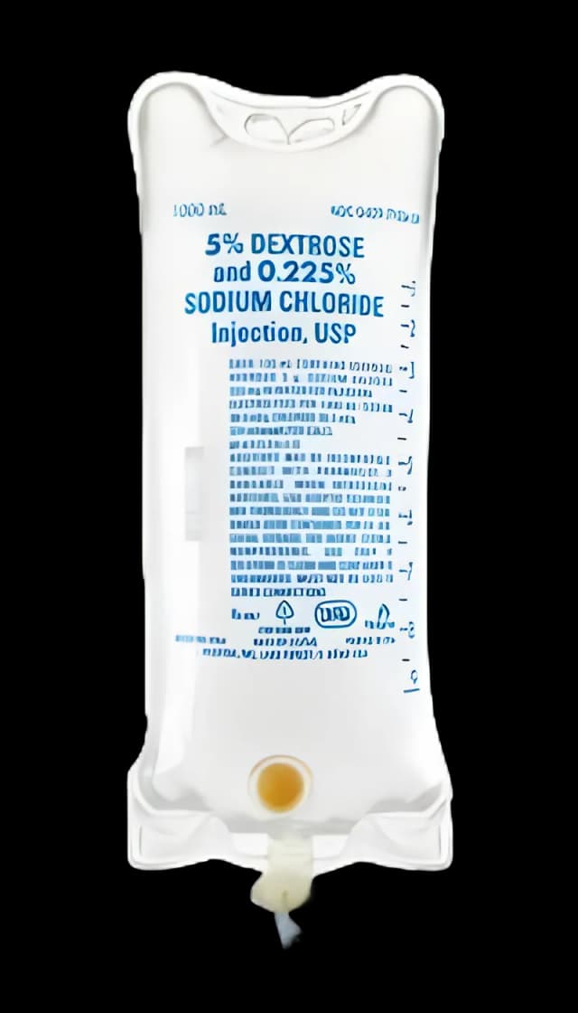 Caloric Agent Dextrose / Sodium Chloride, Preservative Free 5% - 0.225% IV Solution Flexible Bag 1,000 mL