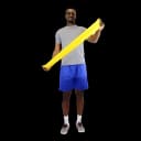 Exercise Resistance Band CanDo® Yellow 5 Inch X 4 Foot X-Light Resistance - 10-5601