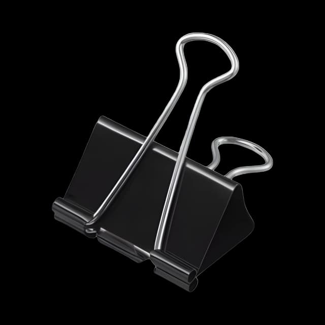 Binder Clip Zip-Seal Bag Value Pack, Mini, Black/Silver, 144/Pack