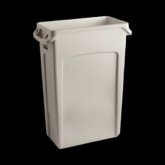 Trash Can Rubbermaid® Slim Jim® 23 gal. Rectangular Beige LLDPE Open Top - FG354060BEIG