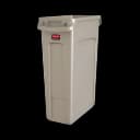 Trash Can Rubbermaid® Slim Jim® 23 gal. Rectangular Beige LLDPE Open Top - FG354060BEIG