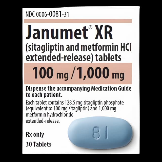 Janumet® XR Sitagliptin / Metformin HCl 100 mg - 1,000 mg Tablet Bottle 30 Tablets