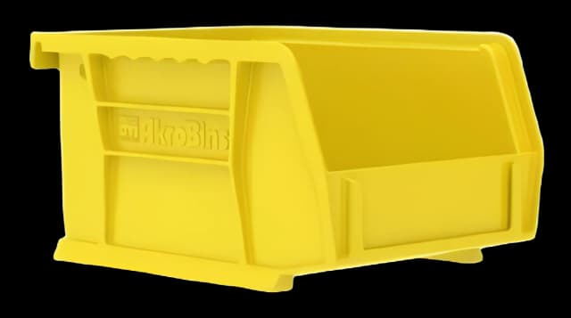 Storage Bin AkroBins® Yellow Plastic 3 X 4-1/8 X 7-3/8 Inch