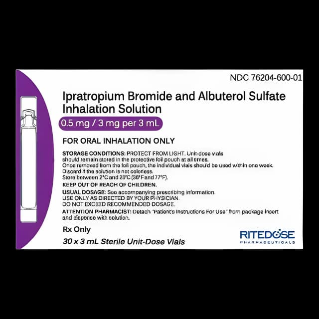 Ipratropium/Albuterol Nebulizer Solution 0.5mg-3mg | Ritedose