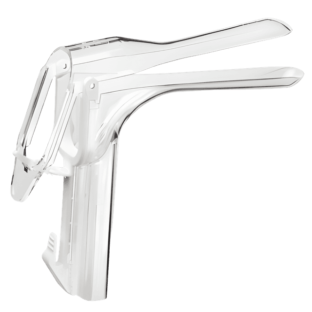 Vaginal Speculum KleenSpec® 590 Series Premium Pederson NonSterile Office Grade Acrylic Small Double Blade Duckbill Disposable Corded/Cordless Light Source Compatible