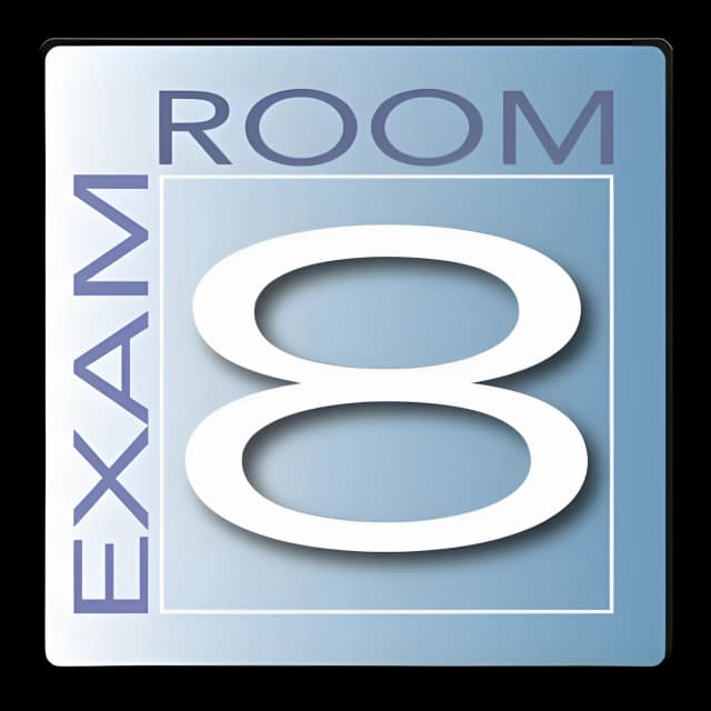 Door Sign Exam Room Clinton Industries Exam Room 8-B