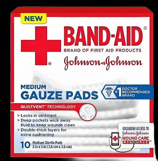 Gauze Sponge Band-Aid® 3 X 3 Inch 1 per Pack Sterile Square