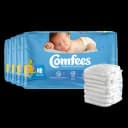 Unisex Baby Diaper Comfees® Newborn Disposable Moderate Absorbency