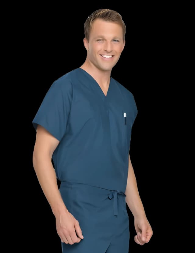 Scrub Shirt 2X-Large Teal 2 Pockets Short Sleeve Unisex