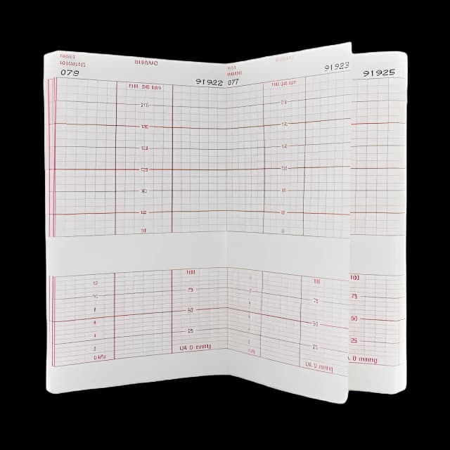 Fetal Monitor Recording Paper McKesson Thermal Paper 6 Inch X 47 Foot Z-Fold Red Grid