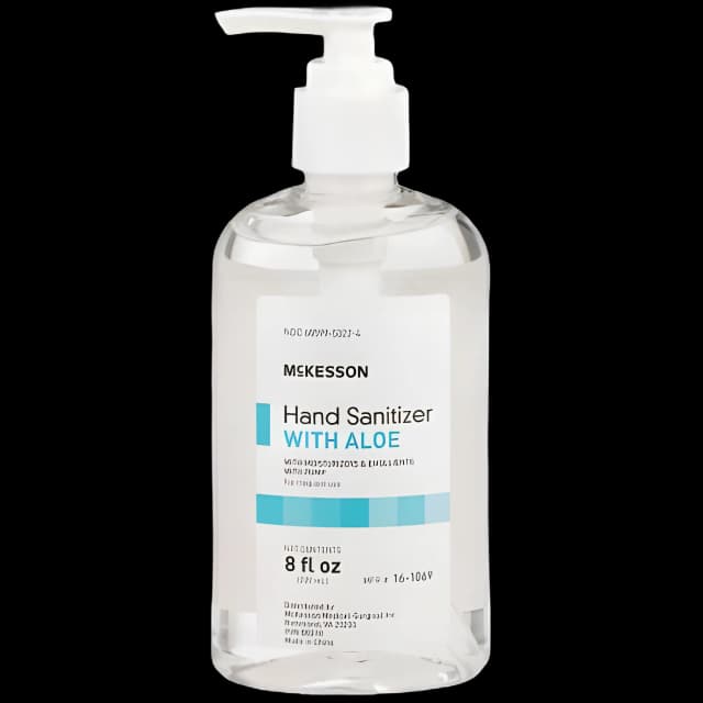Hand Sanitizer with Aloe McKesson 8 oz. Ethyl Alcohol Gel Pump Bottle