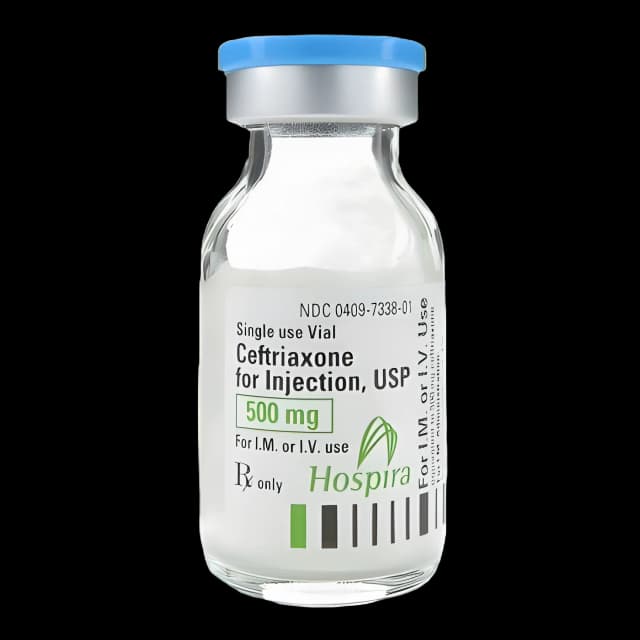 Ceftriaxone Sodium 500 mg Injection Single-Dose Vial 15 mL