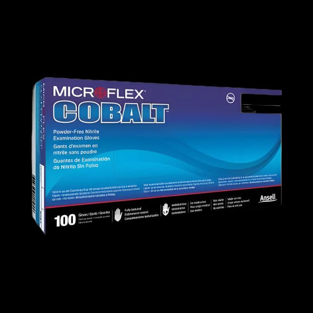 Exam Glove MICROFLEX® Cobalt® Small NonSterile Nitrile Standard Cuff Length Fully Textured Blue Not Rated