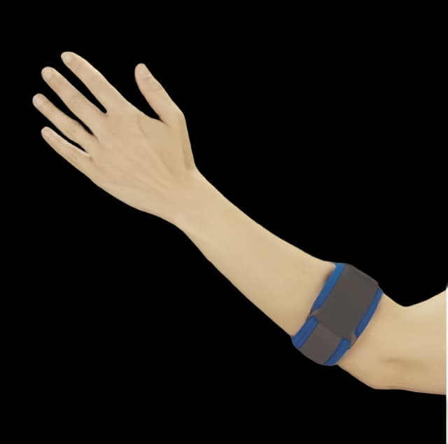 Elbow Support DeRoyal® One Size Fits Most Contact Closure Tennis Left or Right Elbow 16 Inch Long Black