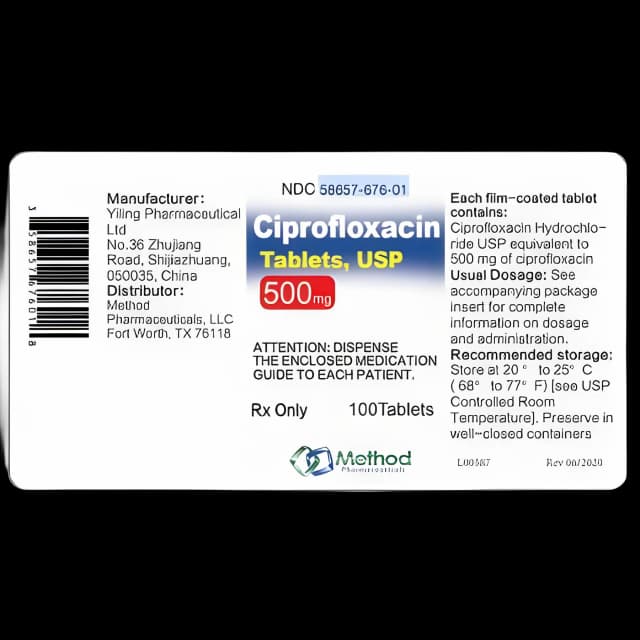 Ciprofloxacin HCl 500 mg Tablet - Effective Antibiotic