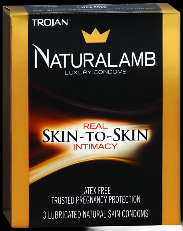 Condom Trojan® Naturallamb® Lubricated 3 per Box