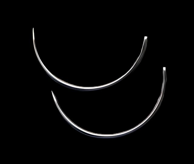 Taper Point Suture Needle Richard-Allan® 1.535 Inch Length Mayo Catgut Type Size 3 Needle Single Use