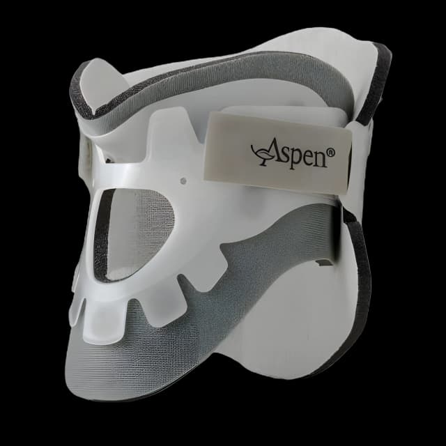 Rigid Cervical Collar Aspen® Preformed Adult Tall Two-Piece / Trachea Opening 13 to 21 Inch Neck Circumference - 983112