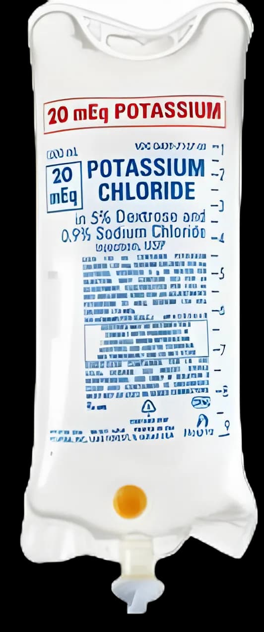 Replacement Preparation Potassium Chloride / Dextrose 5% / Sodium Chloride 0.9% 20 mEq / 1,000 mL IV Solution Flexible Bag 1,000 mL - 710709