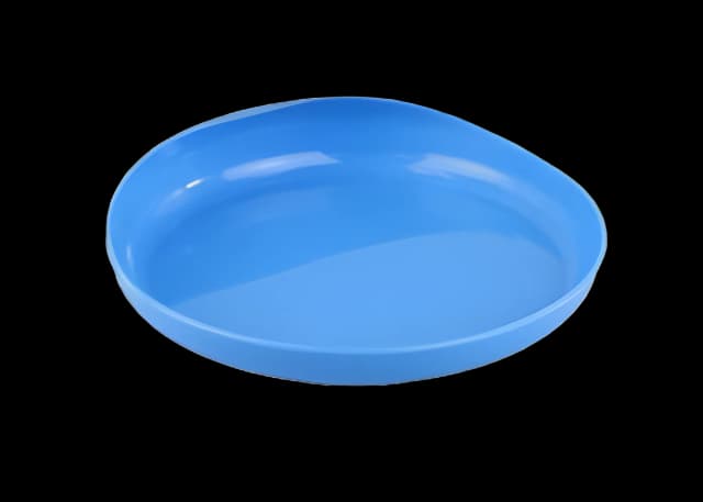 Scoop Plate FabLife™ Blue Reusable Plastic 6-3/4 Inch Diameter X 4 Inch Height