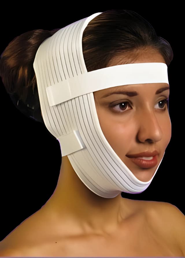 Facial Support Wrap One Size Fits Most Spandex Champagne / White - V-210U-C