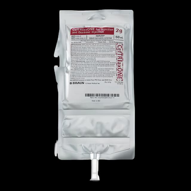 Ceftriaxone Sodium / Dextrose 2.22% 2 Gram / 50 mL Solution Duplex Container 50 mL