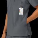 Scrub Shirt Wink™W123® 3X-Large Pewter 4 Pockets Short Sleeve Male