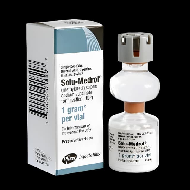 Solu-Medrol® Methylprednisolone Sodium Succinate, Preservative Free 1000 mg / 8 mL Injection Single-Dose Vial 8 mL