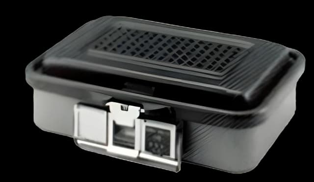 Instrument Container Genesis® Solid Bottom / Quarter Length Hard Coat Anodized Aluminum 3.5 X 7.6 X 11.6 Inch