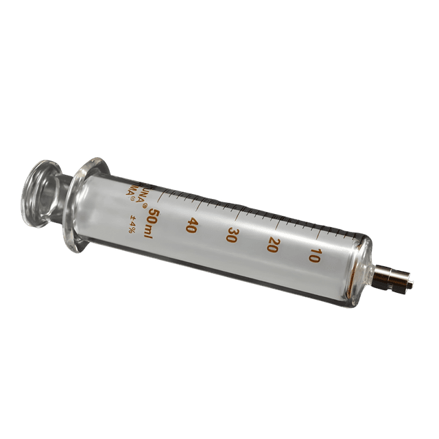 Fortuna Brand, 10mL Luer Lock Glass Syringe, Metal Tip