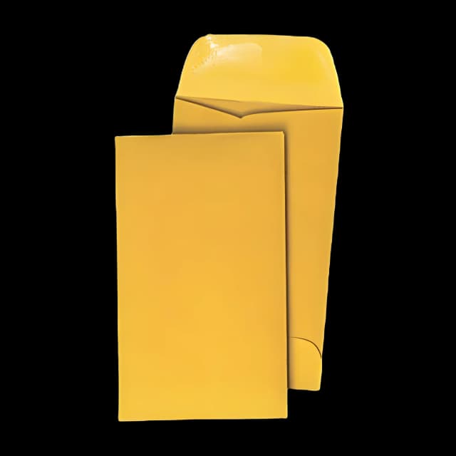 Kraft Coin Envelope, #5 1/2, Round Flap, Gummed Closure, 3.13 x 5.5, Light Brown Kraft, 500/Box