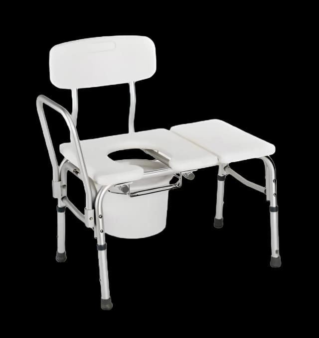 Carex® Bath / Commode Transfer Bench Fixed Arm 18 to 21 Inch Seat Height 300 lbs. Weight Capacity