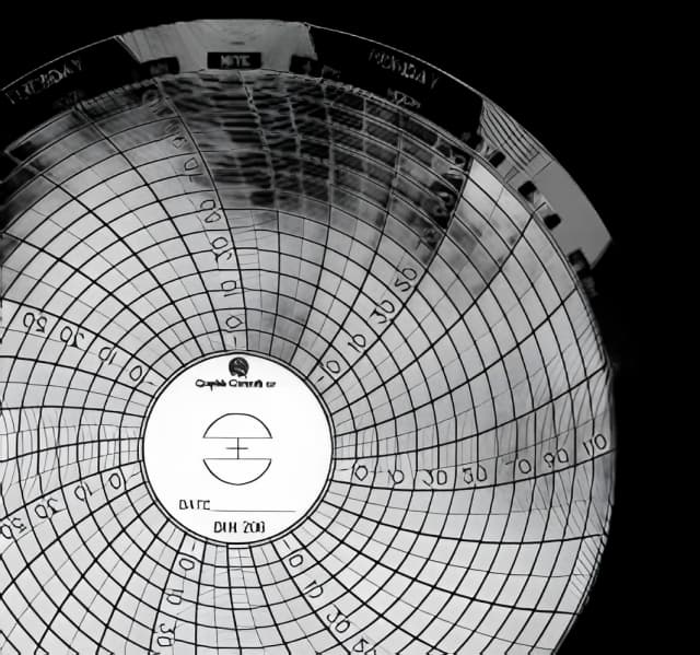 7-Day Temperature Chart - Pressure Sensitive, 4 Inch