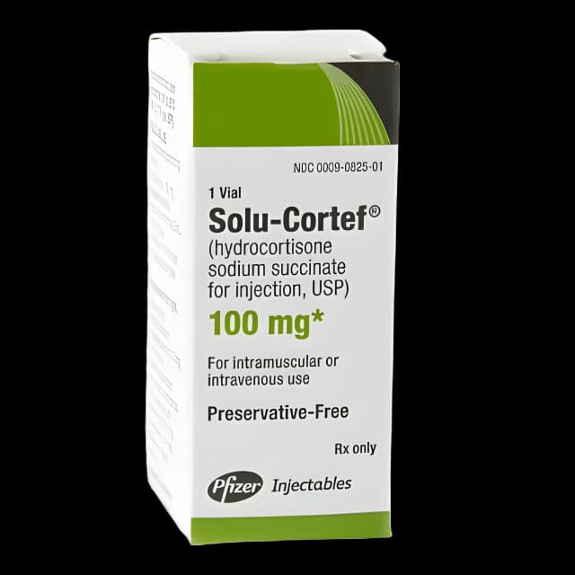 Solu-Cortef® Hydrocortisone Sodium Succinate, Preservative Free 100 mg / 2 mL Injection Vial 2 mL