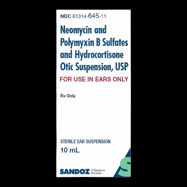 Neomycin Sulfate / Polymyxin B Sulfate / Hydrocortisone 3.5 - 10,000 - 1 Drops Bottle 10 mL